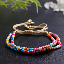 Регулируемые многорядные браслеты из смоляных бусин для женщин&nbsp;FS8749