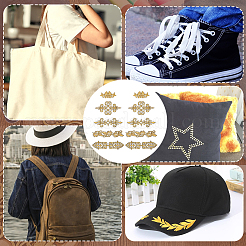 10 шт. 5 стиля этнический стиль полиэстер металлизированная нить вышивка утюгом на аппликации&nbsp;PATC-NB0001-21