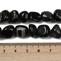 Натуральный черный агат бисер нитей G-L630-F01-01H