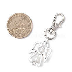 Подвеска в виде ангела из сплава и стекла с жемчугом HJEW-JM03492