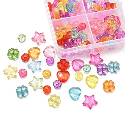 125шт 4 стиля прозрачные акриловые бусины&nbsp;MACR-YW0001-60