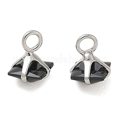 Charms in ottone zirconi a pavé di ottone&nbsp;CU-CBABEB3-05P