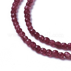 Hilos de abalorios de jade blanco natural&nbsp;G-F596-46C-3mm