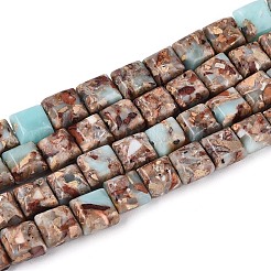 Синтетические бусины пряди аква терра яшма&nbsp;G-S366-017-01