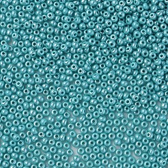 11/0 チェコ不透明ガラスシードビーズ  光沢のある  ラウンド  ターコイズ  2.2x1.5mm  穴：0.7mm  約500 G /袋&nbsp;SEED-N004-003B-30