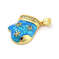 Ciondoli natalizi in ottone con micro pavé di zirconi&nbsp;KK-H468-02A-02G