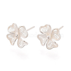 925 стерлингового серебра серьги стержня&nbsp;STER-N017-09S