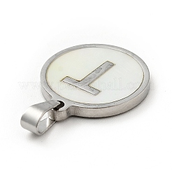 Acciaio inossidabile 304 con pendenti in conchiglia bianca&nbsp;STAS-G268-01T-P