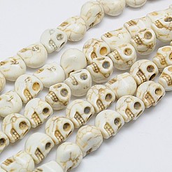 Синтетических нитей бирюзовые бусы TURQ-G113-10x12mm-07