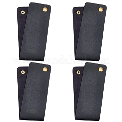 合成皮革カーテンタイバック  鉄のスナップボタン付き  ブラック  300x60x2mm&nbsp;AJEW-WH20020-255E
