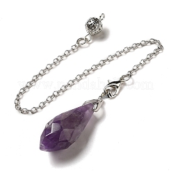 Natürliche Amethyst Pendel Pendel Anhänger&nbsp;G-H286-03P-04