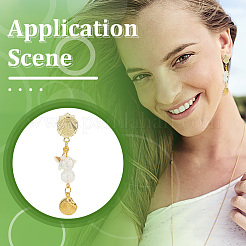 30 шт. фурнитура для сережек-гвоздиков из золотого сплава с покрытием на стойке&nbsp;EJEW-UN0002-37