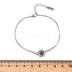 925 ссылка стерлингового серебра браслеты&nbsp;BJEW-D346-04B-P