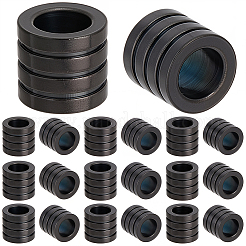 304ステンレススチールチューブビーズ20個  ストライプチューブ  9x10mm  穴：6.5mm&nbsp;STAS-BBC0009-83EB