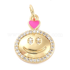 Латунные микропаве прозрачные подвески с фианитом&nbsp;KK-A157-02G