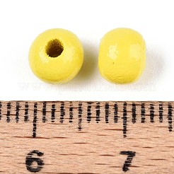 Круглые бусины из натурального дерева схима&nbsp;WOOD-A018-6mm-04