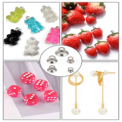 50 шт. 5 стиля 304 нержавеющая сталь бусины колпачки подвески STAS-LP0005-21