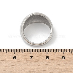 304ステンレススチール指輪  ステンレス鋼色  12mm  内径：17mm&nbsp;RJEW-V001-02P