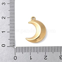 304ステンレスペンダント  ムーンチャーム  PVD真空メッキ  18KGP本金メッキ  18.5x13x4mm  穴：1.6mm&nbsp;STAS-E548-05G