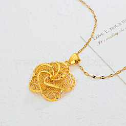 Винтажные готические латунные подвески в виде цветка UA5316