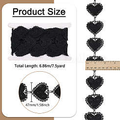 7.5 ярд кружевной отделки из полиэстера&nbsp;DIY-FG0006-84A