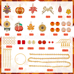 DIY-Sets zur Herstellung von Ohrringen aus Emaille-Legierung zum Erntedankfest&nbsp;DIY-SC0027-53