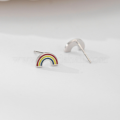 Радужные серьги-гвоздики для повседневной носки летом и особых случаев HO6216