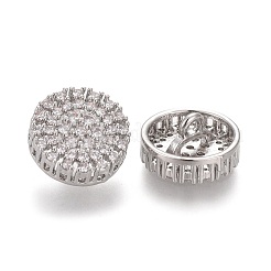 Пуговицы на хвостовике из латуни с микропейвом и прозрачным кубическим цирконием KK-H738-22P