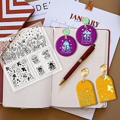 Коврик с текстурой силиконовой глины AJEW-WH0447-045