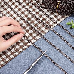 Плетеные имитация кожаные шнуры OHAR-WH0016-27B