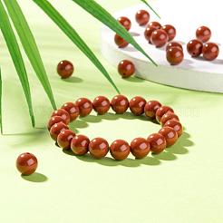 Круглые бусины из натуральной красной яшмы 100мм сорта аа&nbsp;DIY-LS0002-31