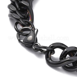 Браслеты из кубинской цепочки из нержавеющей стали 304&nbsp;STAS-A028-B064EB