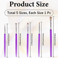 Набор из 5 нейлоновой кисточки для торта AJEW-WH20064-84