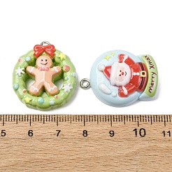 Рождественские подвески из непрозрачной смолы&nbsp;RESI-I348-01A