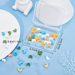 50 шт. 5-цветные окрашенные распылением сплавные многожильные звенья FIND-CN0001-13