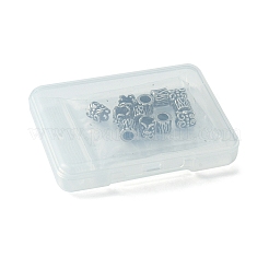 12 шт. 2 стиля европейских бусин из нержавеющей стали 304&nbsp;STAS-UN0046-47