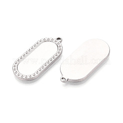 Оправы для подвесок из нержавеющей стали 304 в виде кабошонов&nbsp;STAS-T067-20P