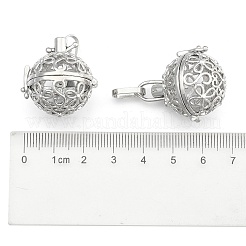 Экологически чистые полые латунные круглые подвески в клетке KK-L143-02-NR