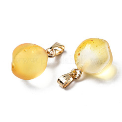 Двухцветные прозрачные стеклянные подвески&nbsp;X-GLAA-N035-015-C04