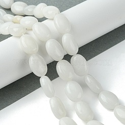 Natürliche weiße Jade perlen Stränge&nbsp;G-K365-B04-01