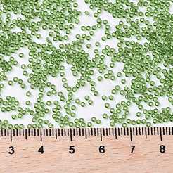 MIYUKIラウンドロカイユビーズ  日本製シードビーズ  （rr158)透明オリーブ  15/0  1.5mm  穴：0.7mm  約5555PCS /ボトル  10 G /ボトル&nbsp;SEED-JP0010-RR0158