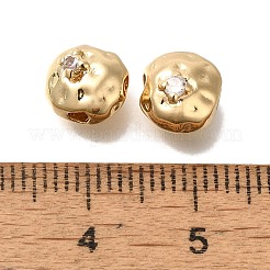 Латунные микро проложить кубического циркония бусы KK-Q001-21G