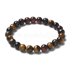 Braccialetti perlina occhio stirata tigre naturale&nbsp;X-BJEW-K212-B-005