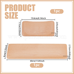 2 комплект из 2 деревянных подставок для клавиатуры и мыши&nbsp;AJEW-GA0009-53