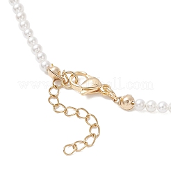 Ожерелья из круглых ракушечных жемчужин и гальванизированного стекла с градуированными бусинами&nbsp;NJEW-JN05747