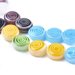 Piatto tondo perle di vetro fatto a mano millefiori&nbsp;X-LK-R004-51