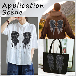 2 pièce 2 styles d'appliques à coudre en polyester brodées&nbsp;DIY-CY0001-02B-03
