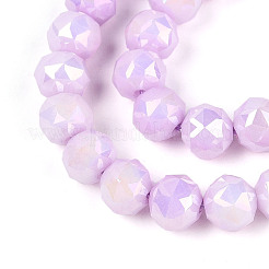 Антикоррозийные гальванические стеклянные бусины&nbsp;X-GLAA-N010-6mm-04