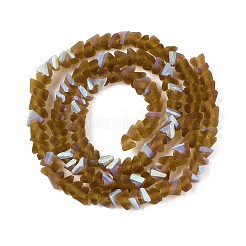 Perles de verre dépoli transparent&nbsp;GLAA-N054-4mm-05