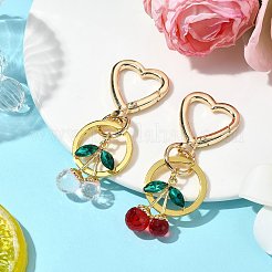 Подвеска из вишневого сплава и стекла HJEW-SW00115-01